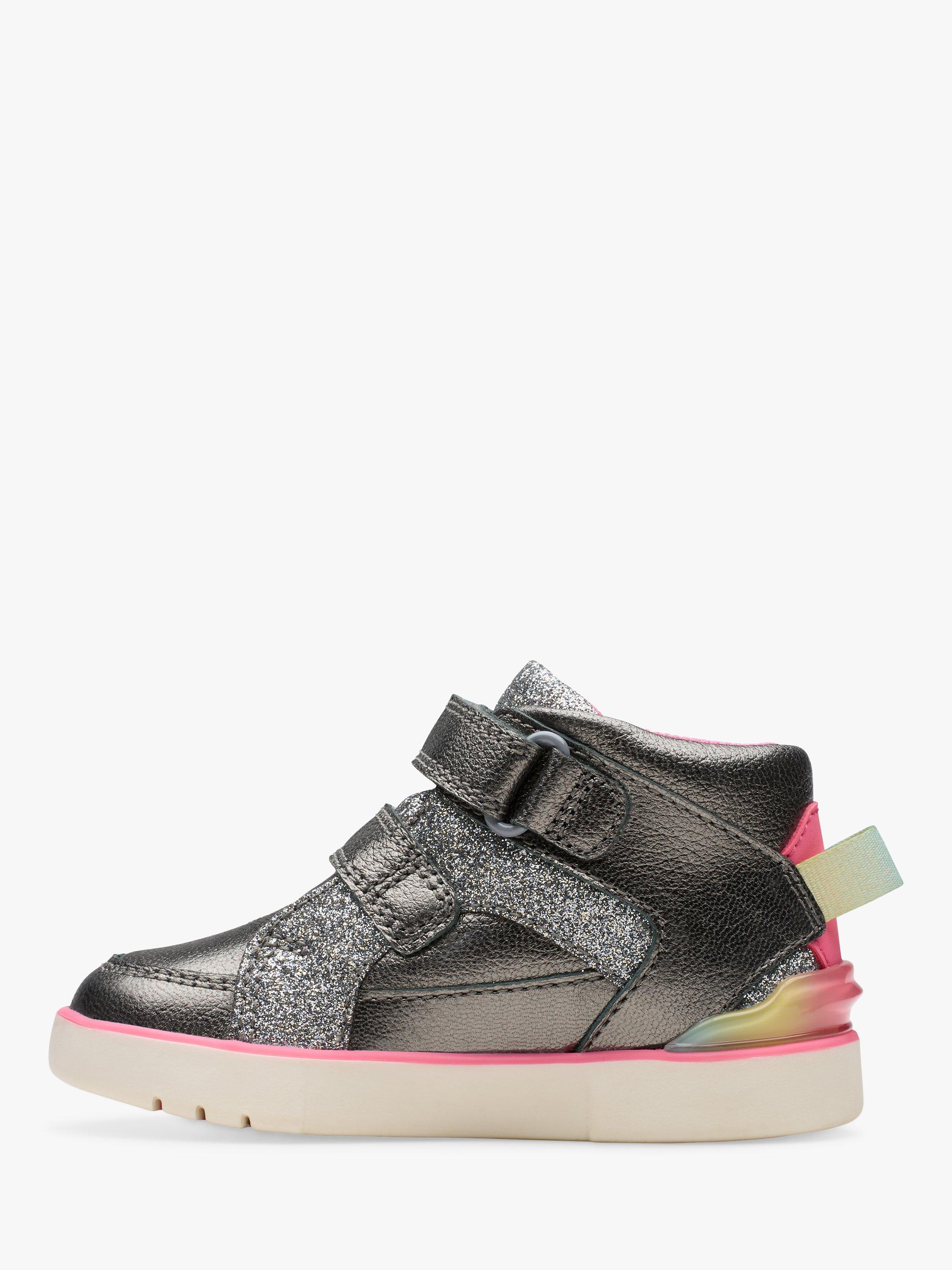 Product image 2 of 7, which shows Clarks Kids' Oslo Play Trainers, Gun Metal, 4 G Jnr