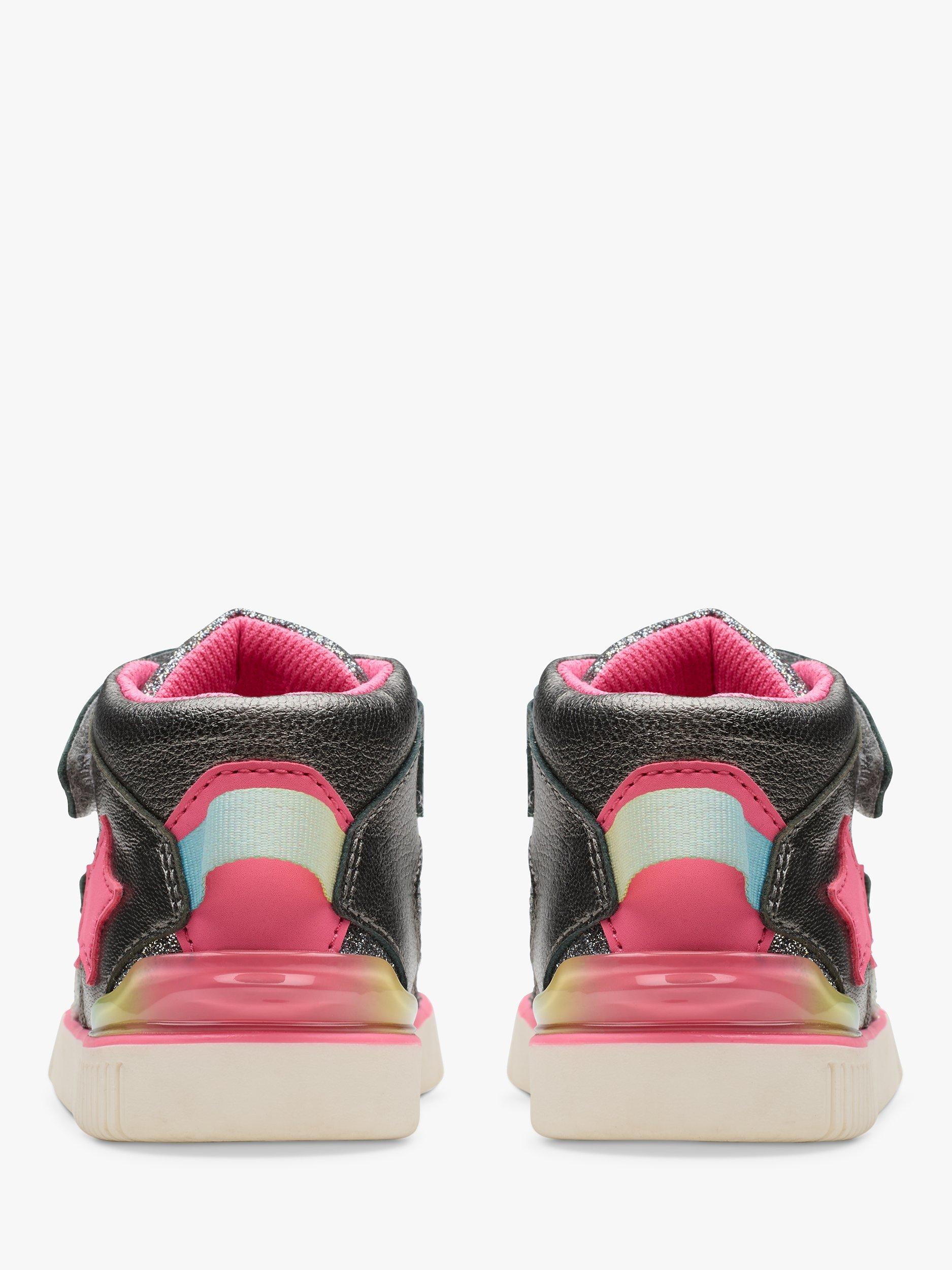 Product image 5 of 7, which shows Clarks Kids' Oslo Play Trainers, Gun Metal, 4 G Jnr