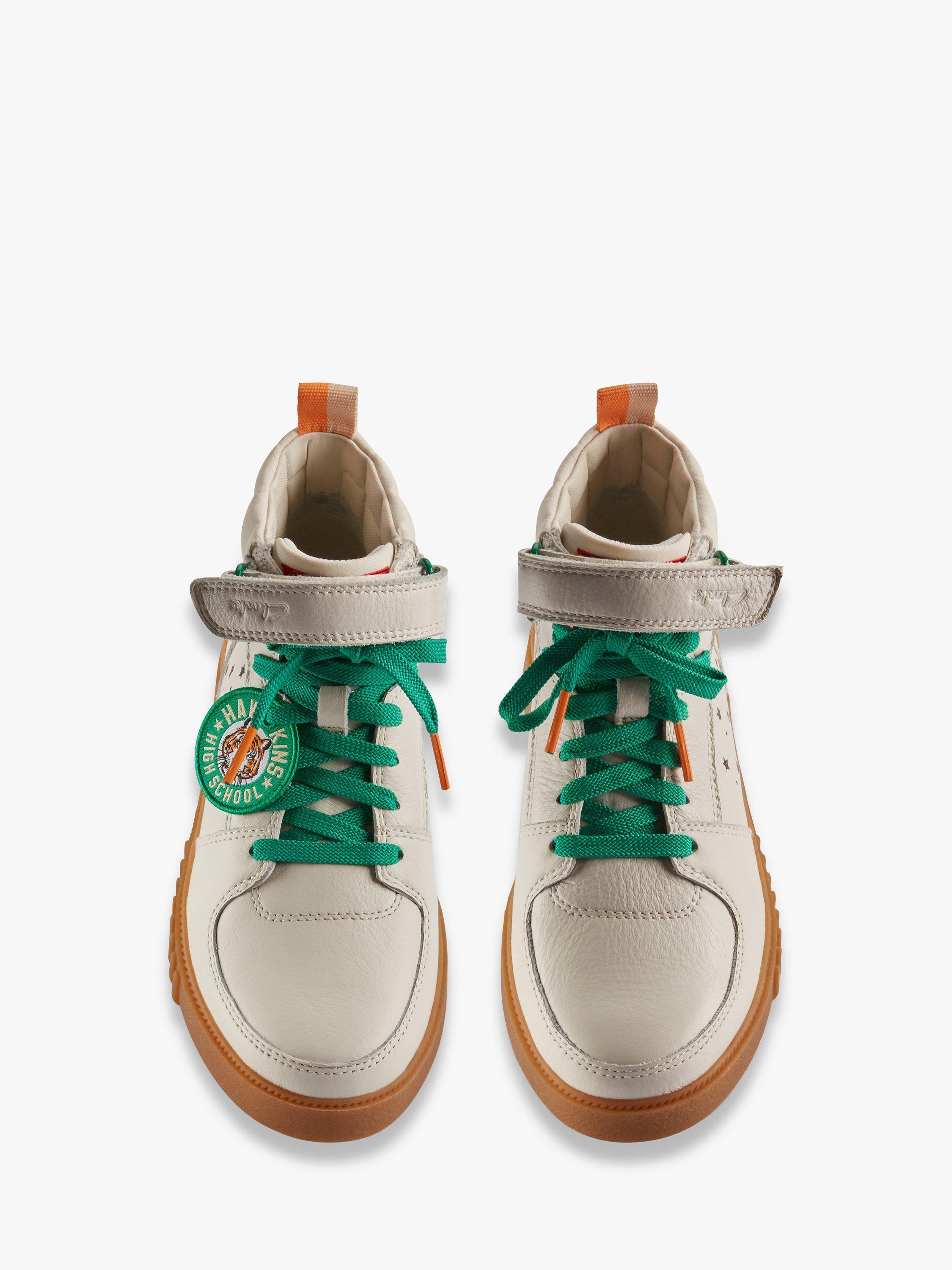 Product image 6 of 7, which shows Clarks Kids' Somerset Stranger Things High Top Trainers, Off White, 13 G Jnr