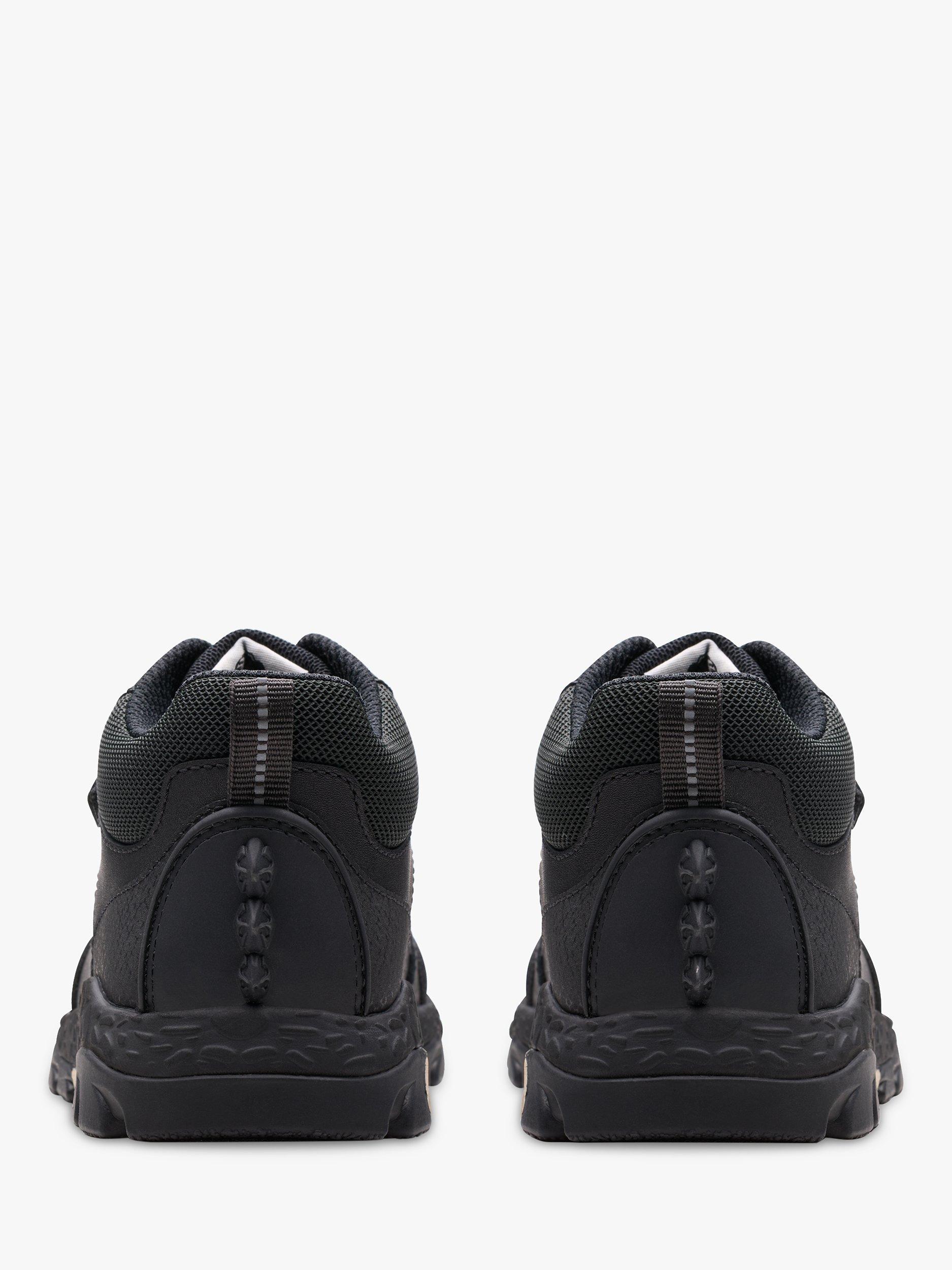 Product image 5 of 7, which shows Clarks Kids' Steggy 2 Glow Leather Trainers, Black, 7 G Jnr