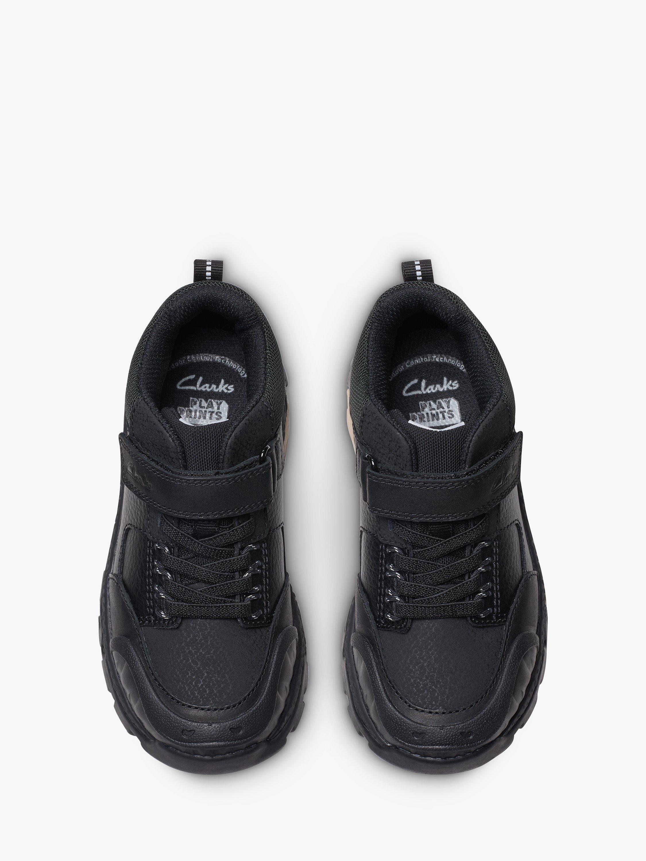 Product image 6 of 7, which shows Clarks Kids' Steggy 2 Glow Leather Trainers, Black, 7 G Jnr
