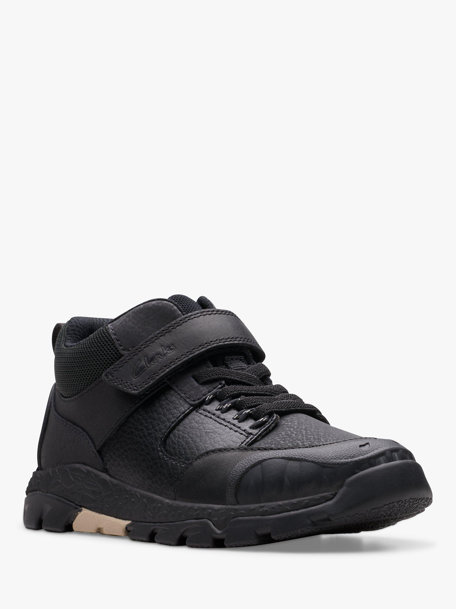 Product image 7 of 7, which shows Clarks Kids' Steggy 2 Glow Leather Trainers, Black, 7 G Jnr