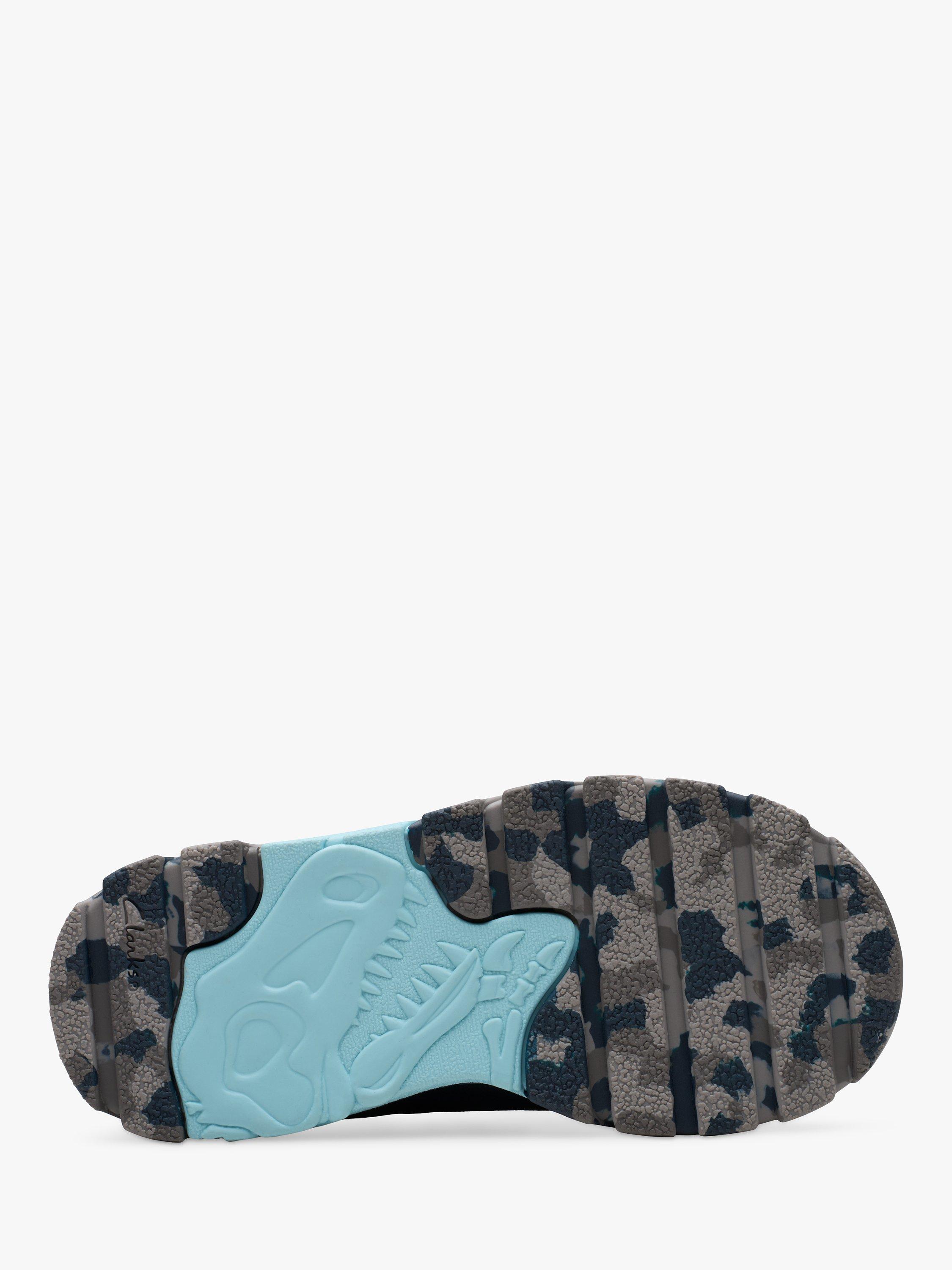 Product image 3 of 8, which shows Clarks Kids' Steggy High Top Trainers, Navy Combi, 1 G