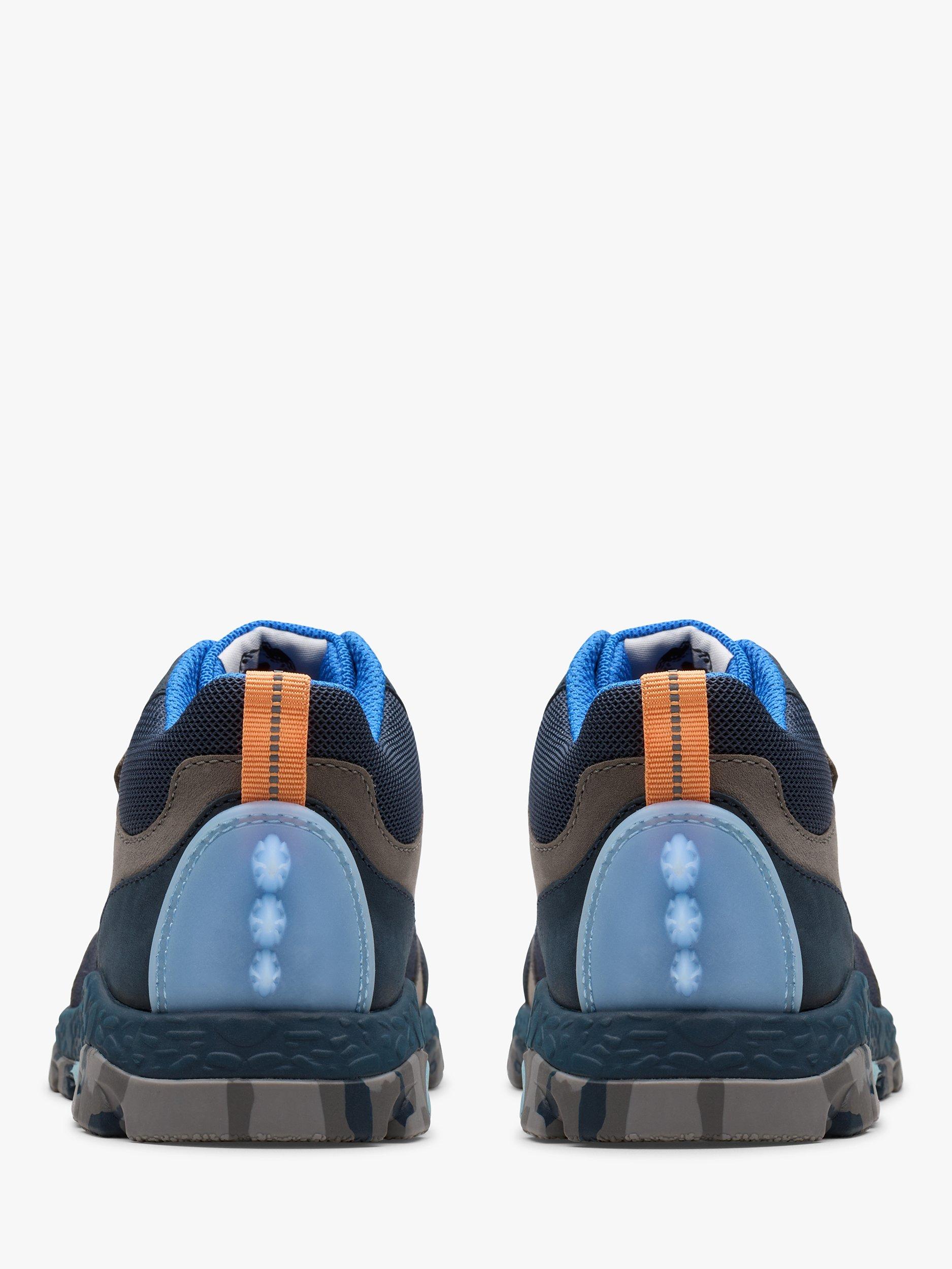 Product image 5 of 8, which shows Clarks Kids' Steggy High Top Trainers, Navy Combi, 1 G
