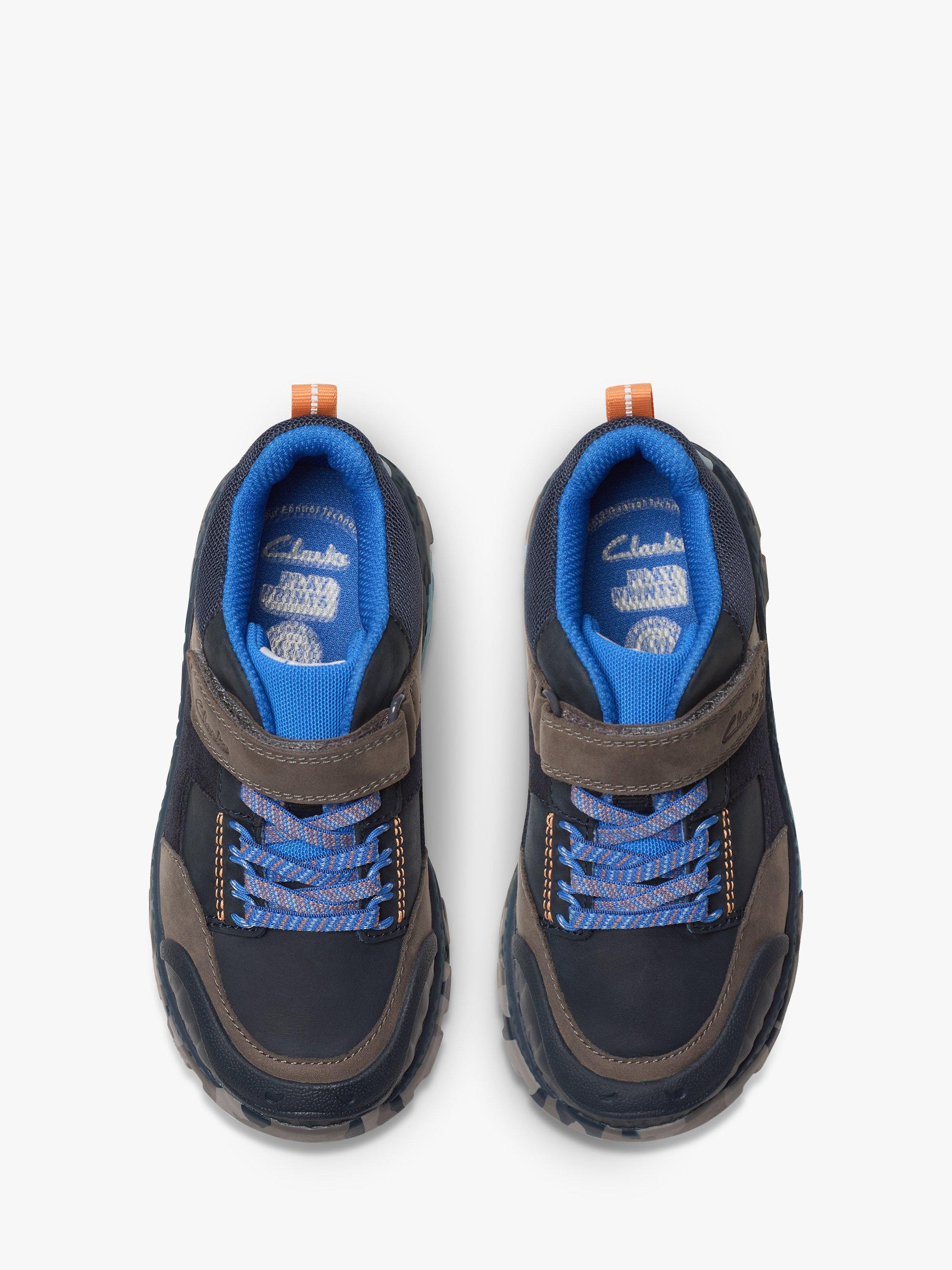 Product image 6 of 8, which shows Clarks Kids' Steggy High Top Trainers, Navy Combi, 1 G