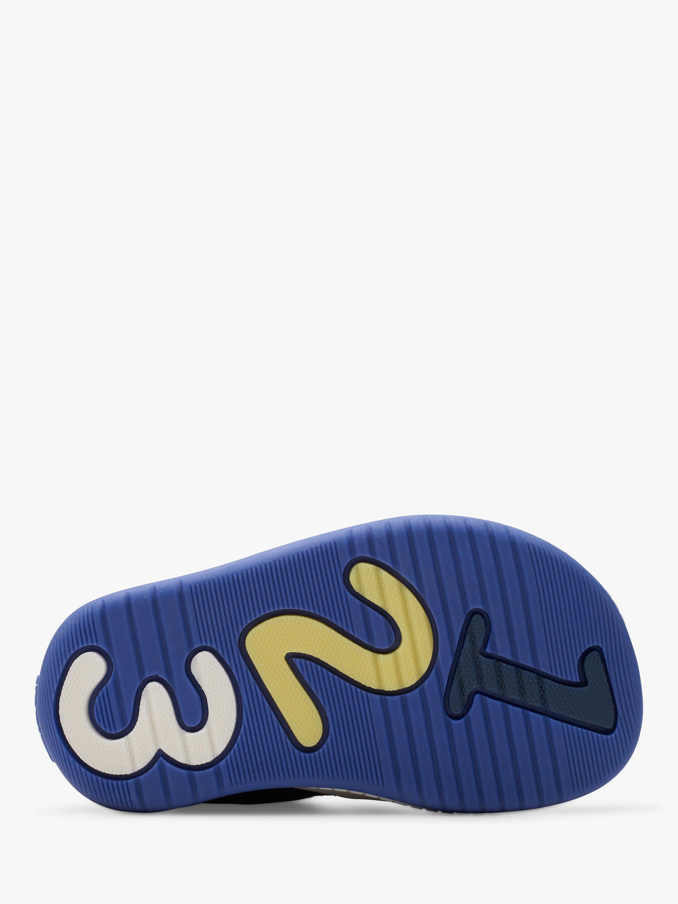 Product image 3 of 8, which shows Clarks Baby Roller Fun Pre Walker Shoes, Navy, C2.5G