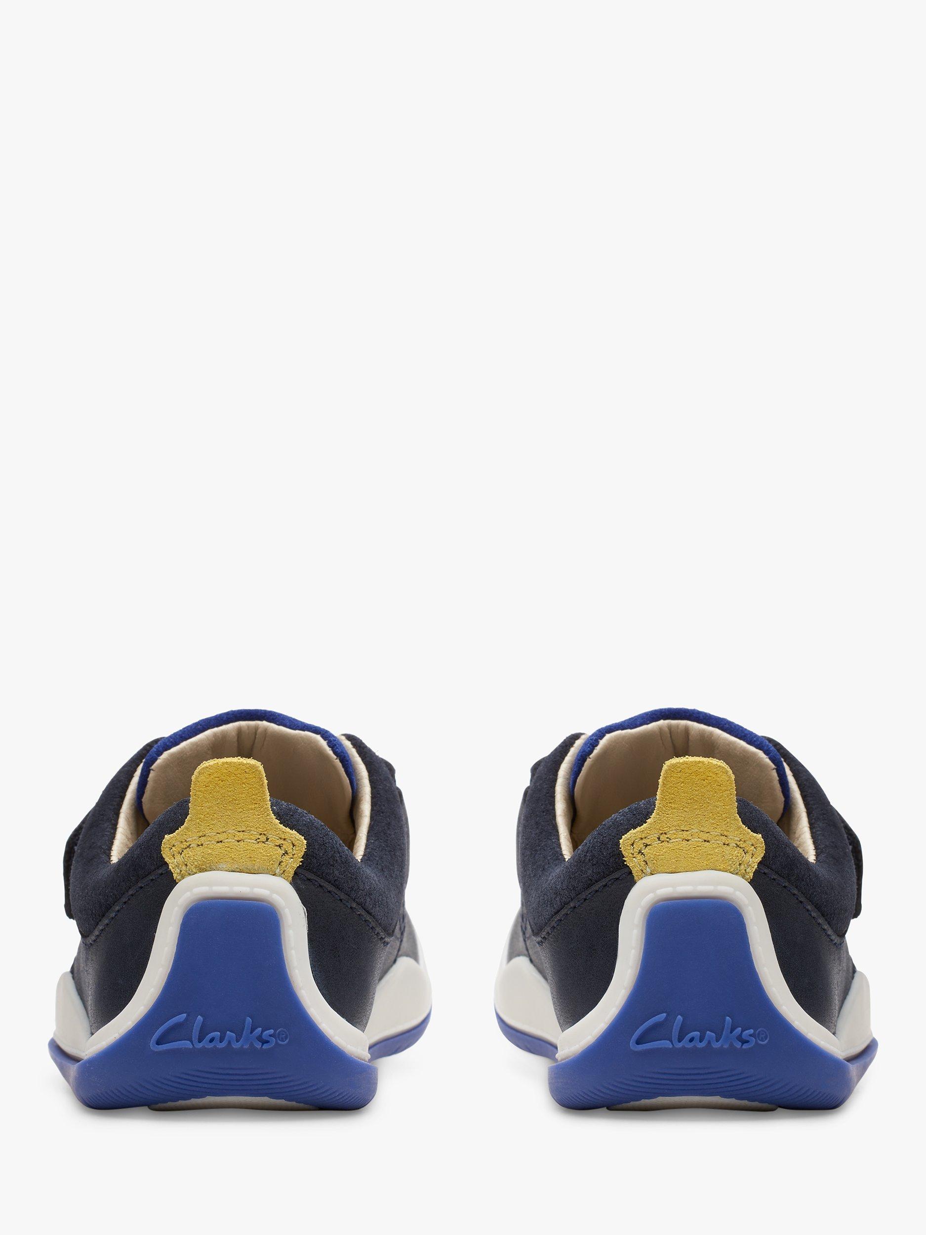 Product image 5 of 8, which shows Clarks Baby Roller Fun Pre Walker Shoes, Navy, C2.5G