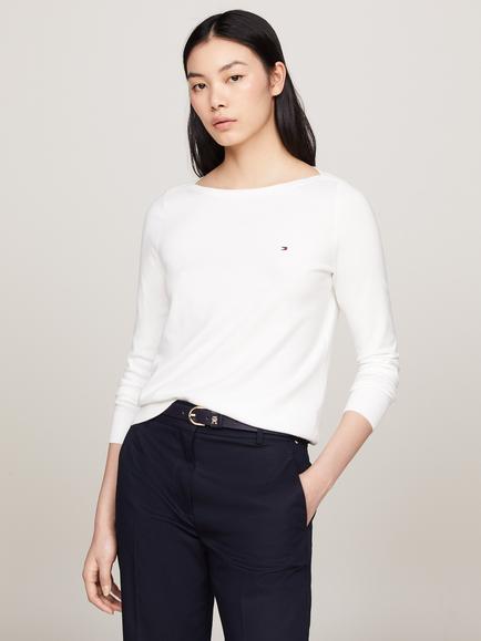 Tommy Hilfiger Boatneck Jumper, Ecru