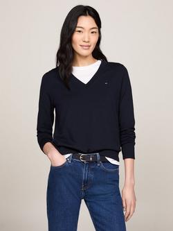 Tommy Hilfiger Heritage V-Neck Jumper, Desert Sky