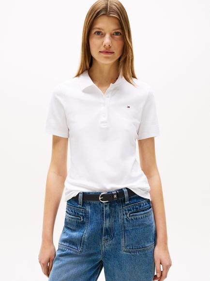 Tommy Hilfiger Slim Fit Pique Polo Shirt, Optic White