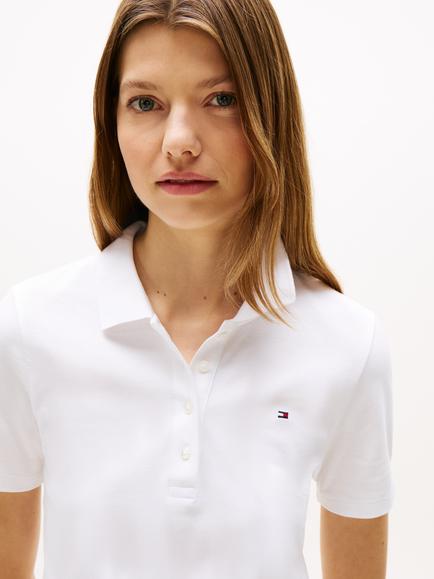 Tommy Hilfiger Slim Fit Pique Polo Shirt - view 2, Optic White
