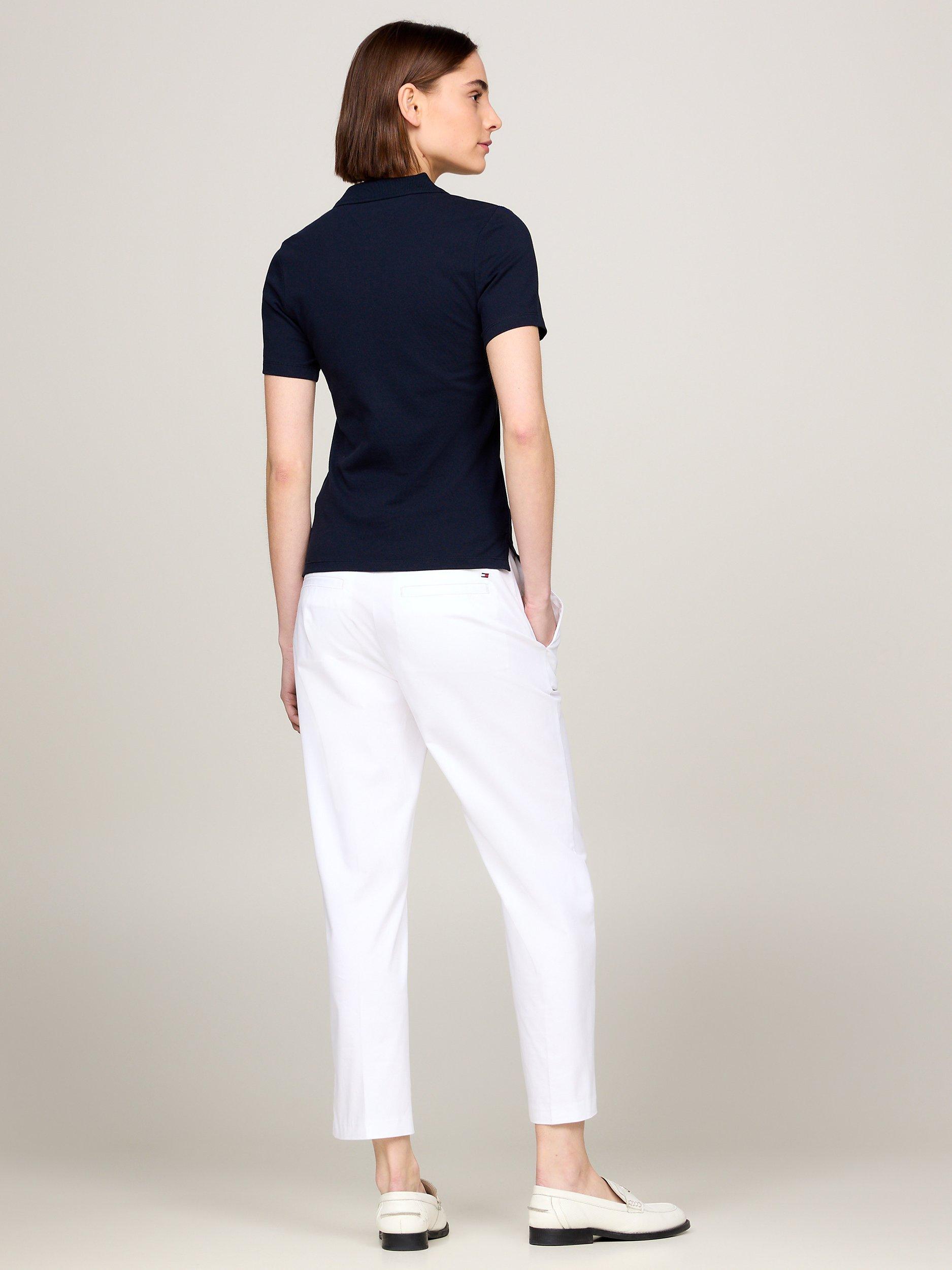 Product image 3 of 5, which shows Tommy Hilfiger Slim Fit Pique Polo Shirt, Desert Sky, XS