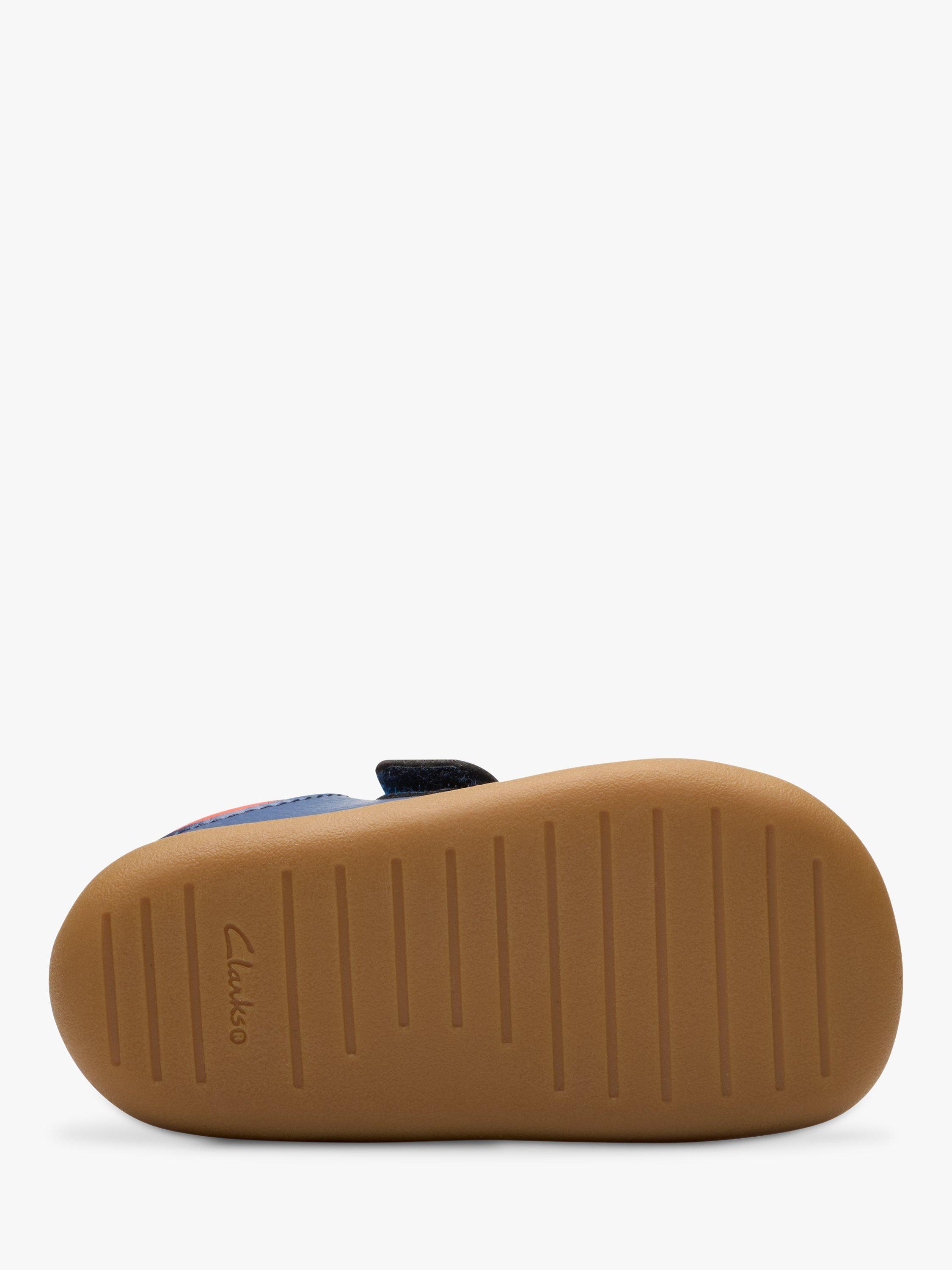 Product image 3 of 7, which shows Clarks Baby Roamer Safari Riptape Trainers, Navy, C2F