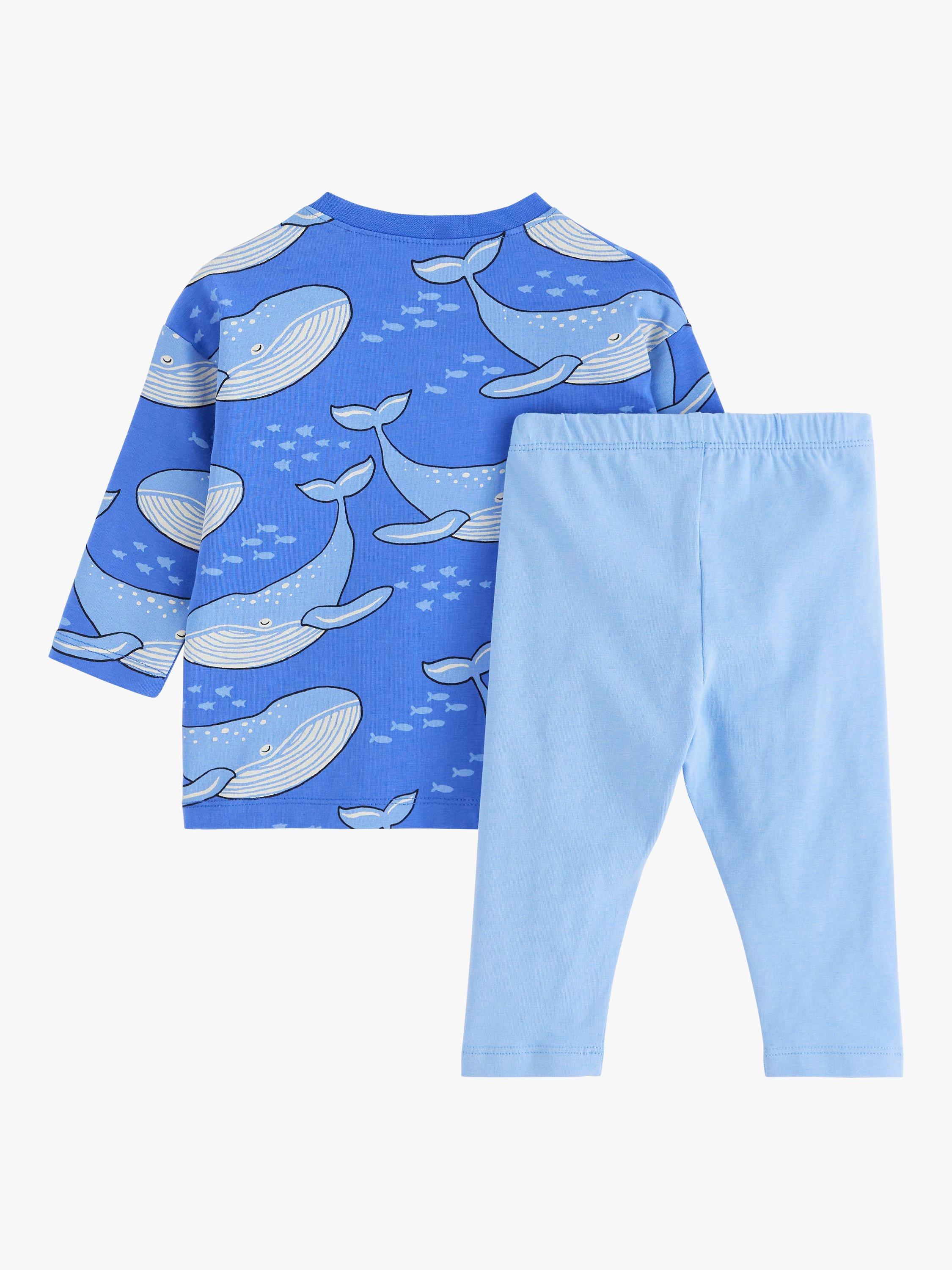 Product image 2 of 3, which shows Lindex Baby Whale Top & Leggings Set, Blue, 7-9 months