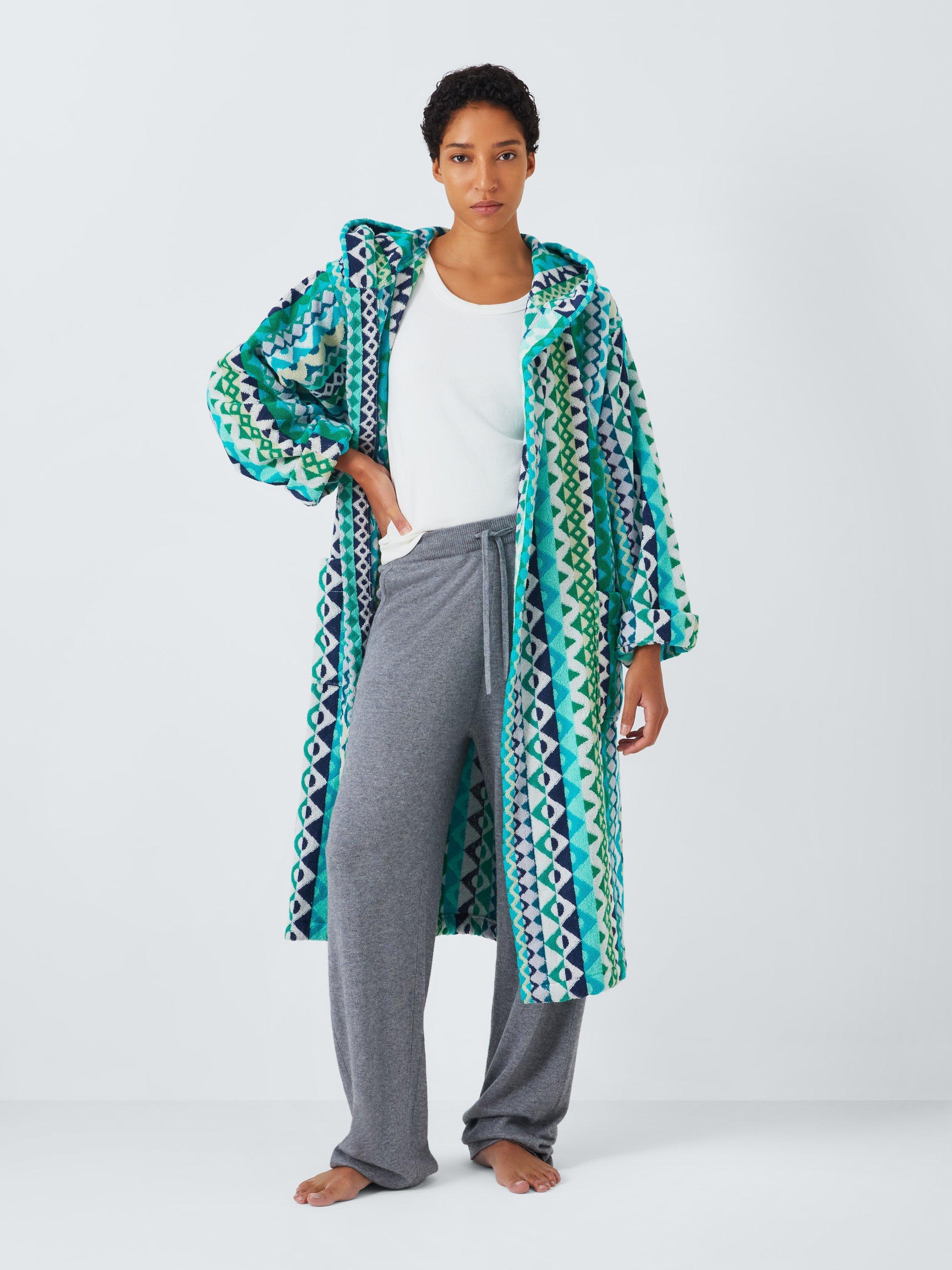 Product image 3 of 7, which shows Margo Selby Buxton Bath Robe, Green, M/L