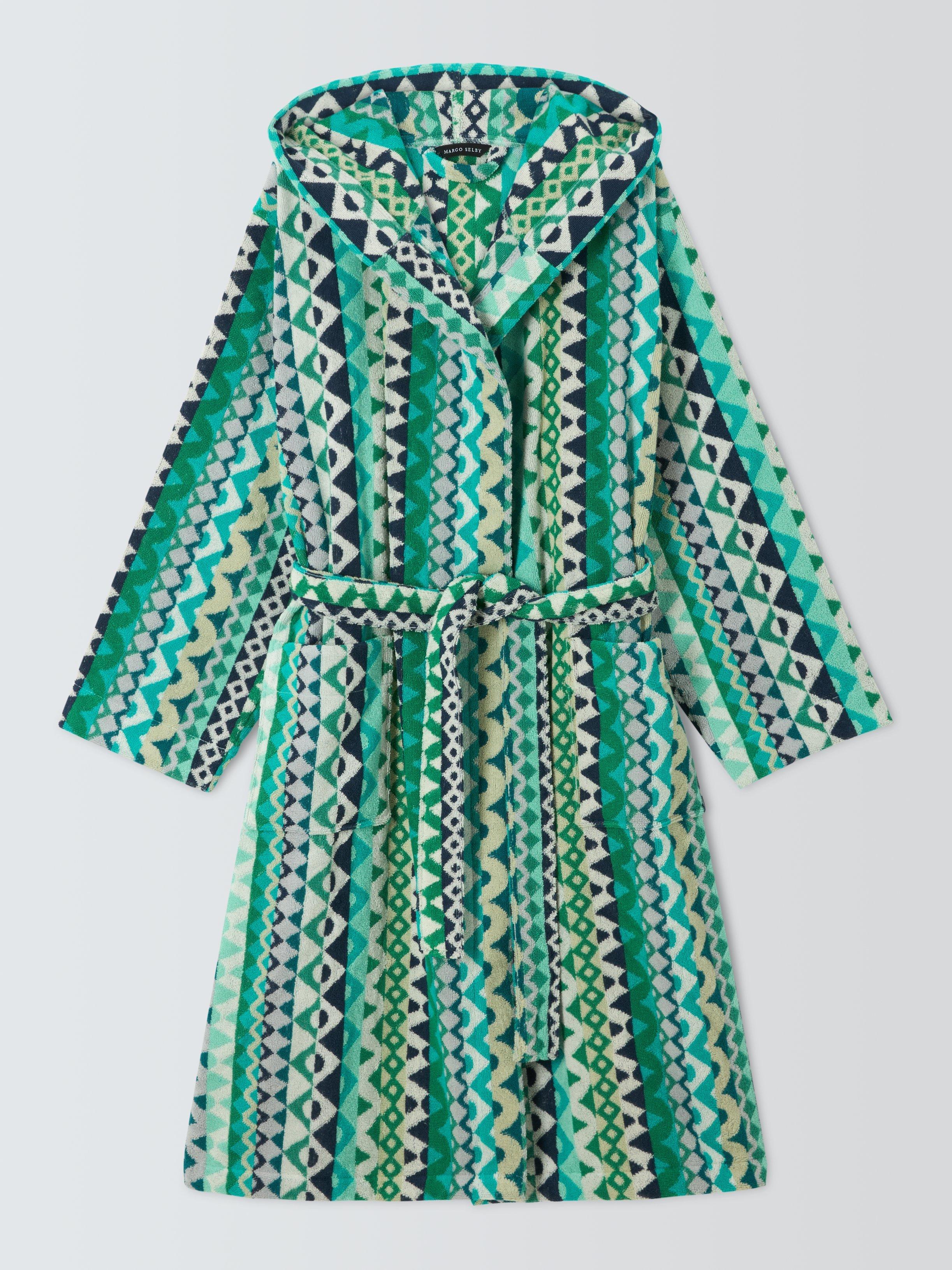 Product image 4 of 7, which shows Margo Selby Buxton Bath Robe, Green, M/L