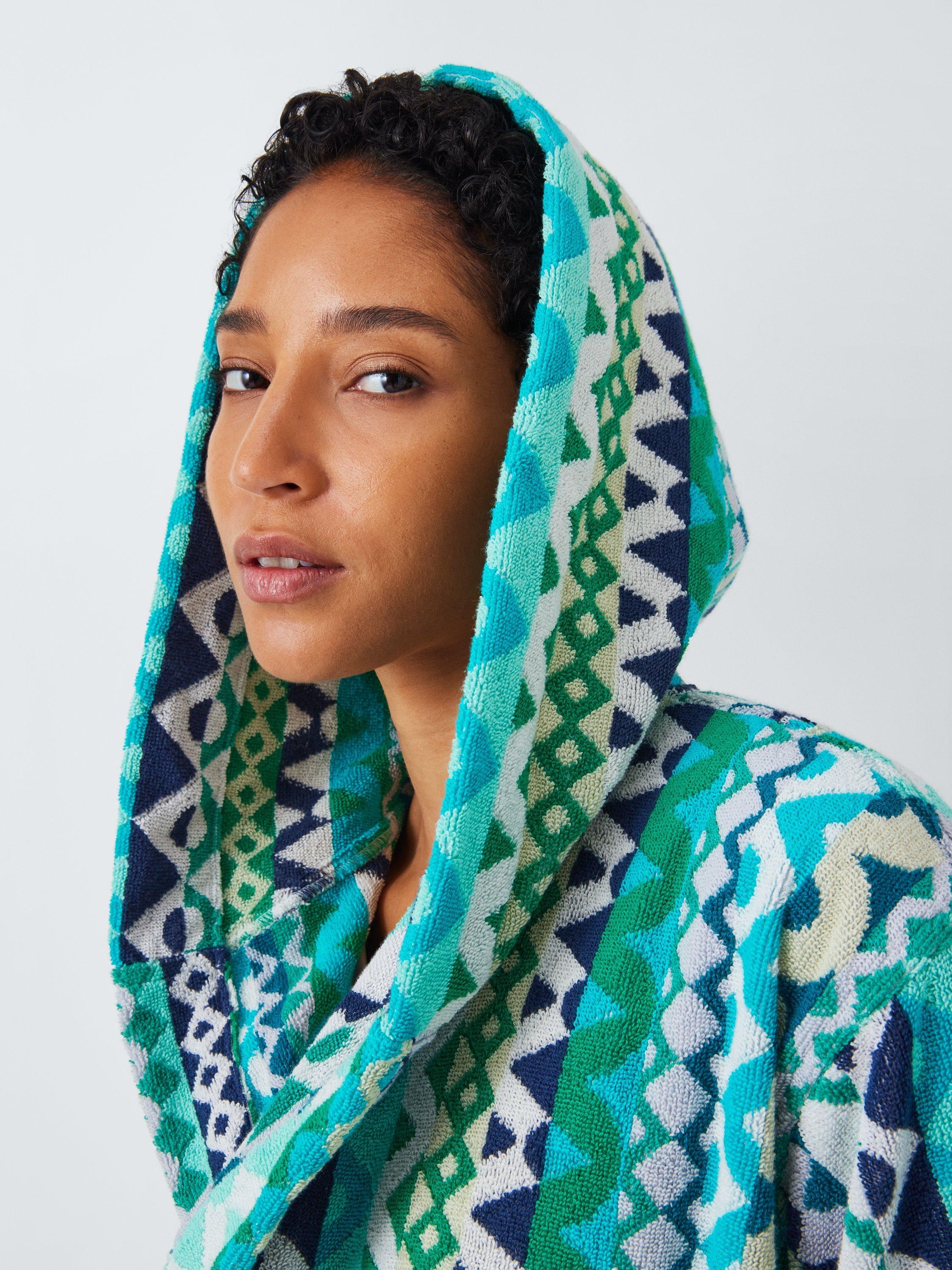 Product image 6 of 7, which shows Margo Selby Buxton Bath Robe, Green, M/L