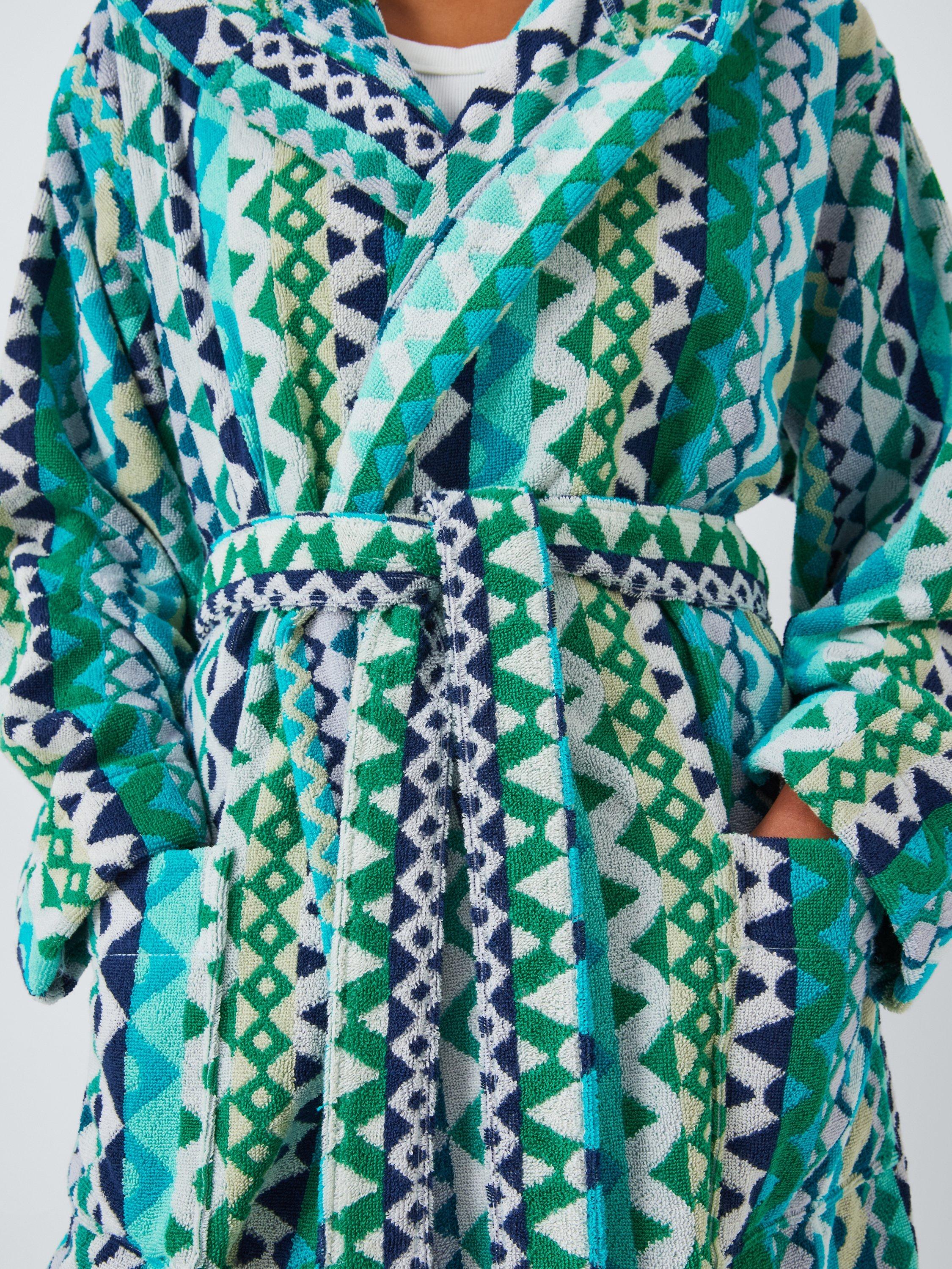 Product image 7 of 7, which shows Margo Selby Buxton Bath Robe, Green, M/L