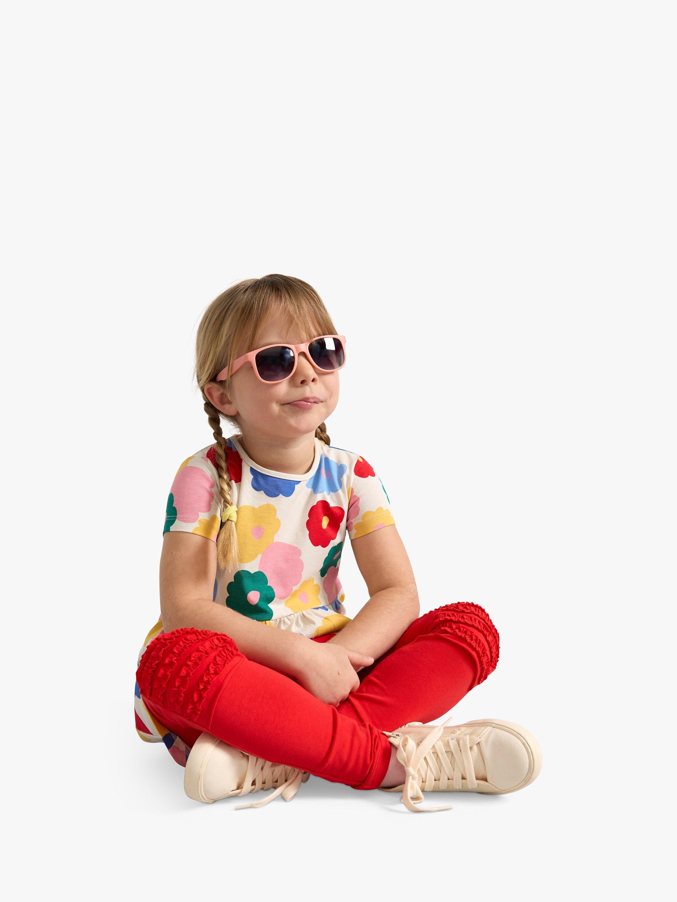 Product image 3 of 7, which shows Lindex Kids' Short Sleeve Tunic Dress, Light Beige/Multi, 4-5 years