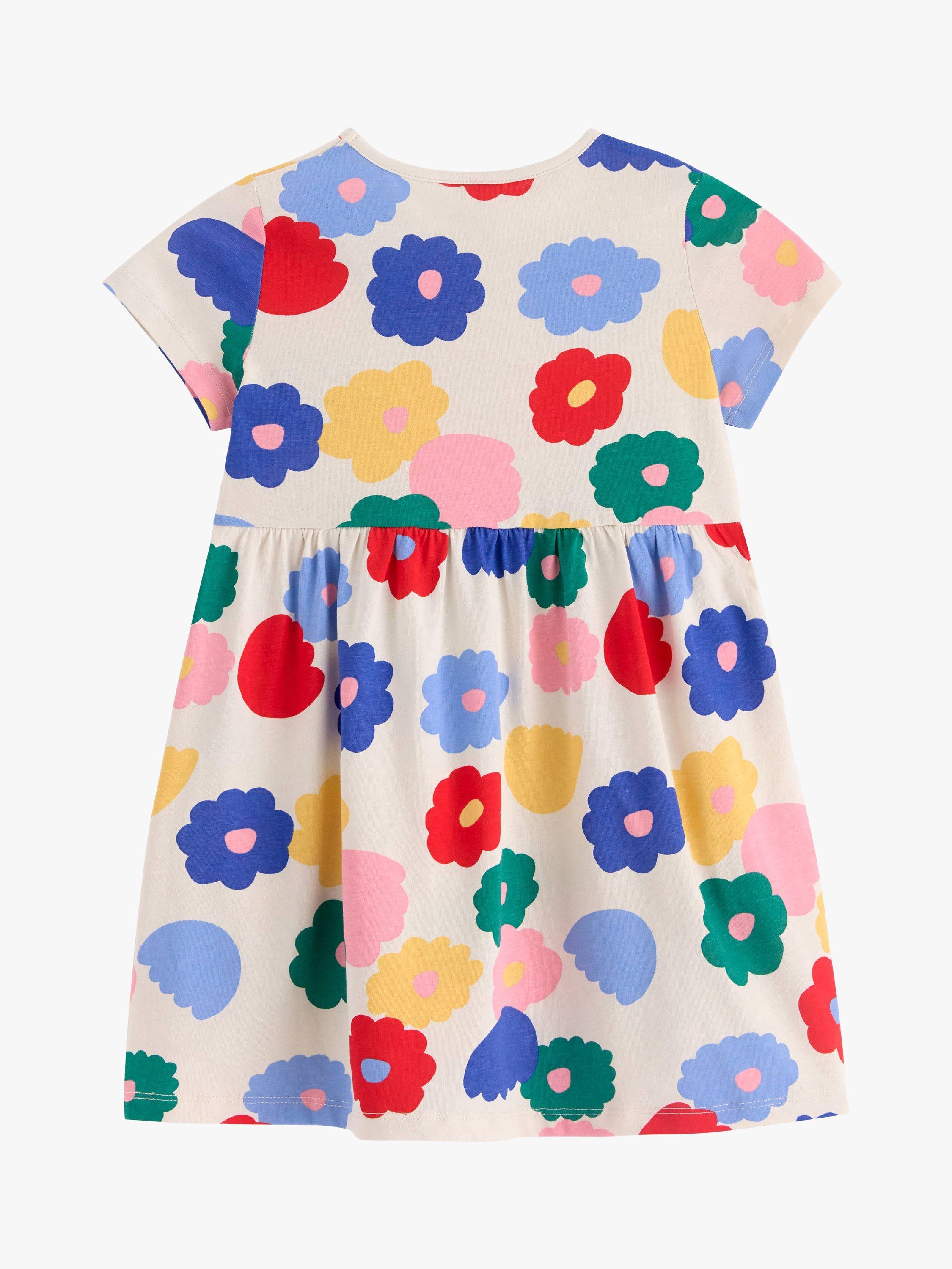 Product image 6 of 7, which shows Lindex Kids' Short Sleeve Tunic Dress, Light Beige/Multi, 4-5 years