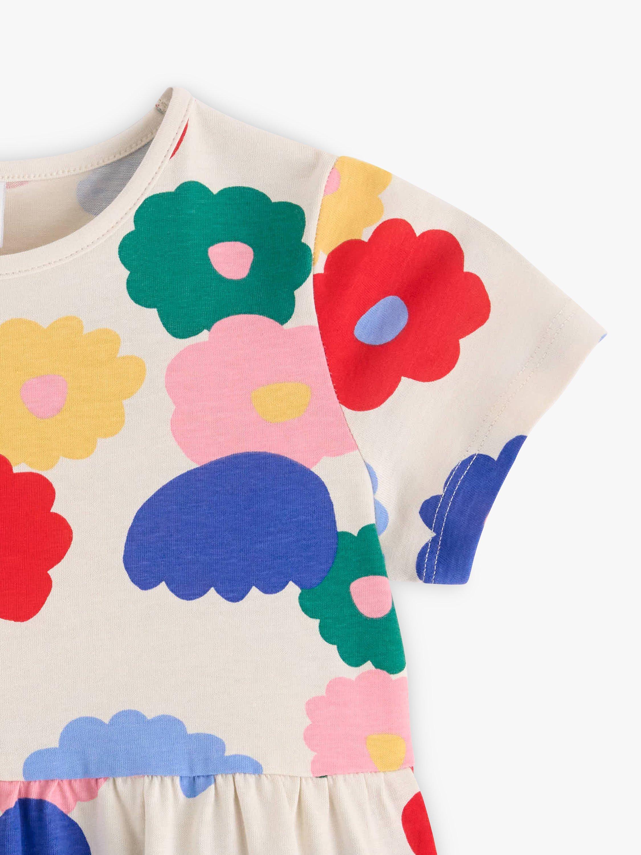 Product image 7 of 7, which shows Lindex Kids' Short Sleeve Tunic Dress, Light Beige/Multi, 4-5 years