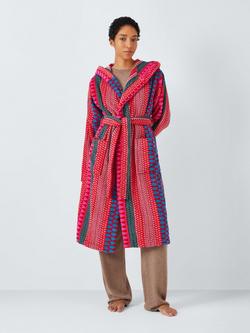 Margo Selby Faversham Bath Robe, Red/Pink, Red/Pink