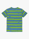 Santa Cruz Kids' Logo Stripe Cotton T-Shirt, Dusty Blue