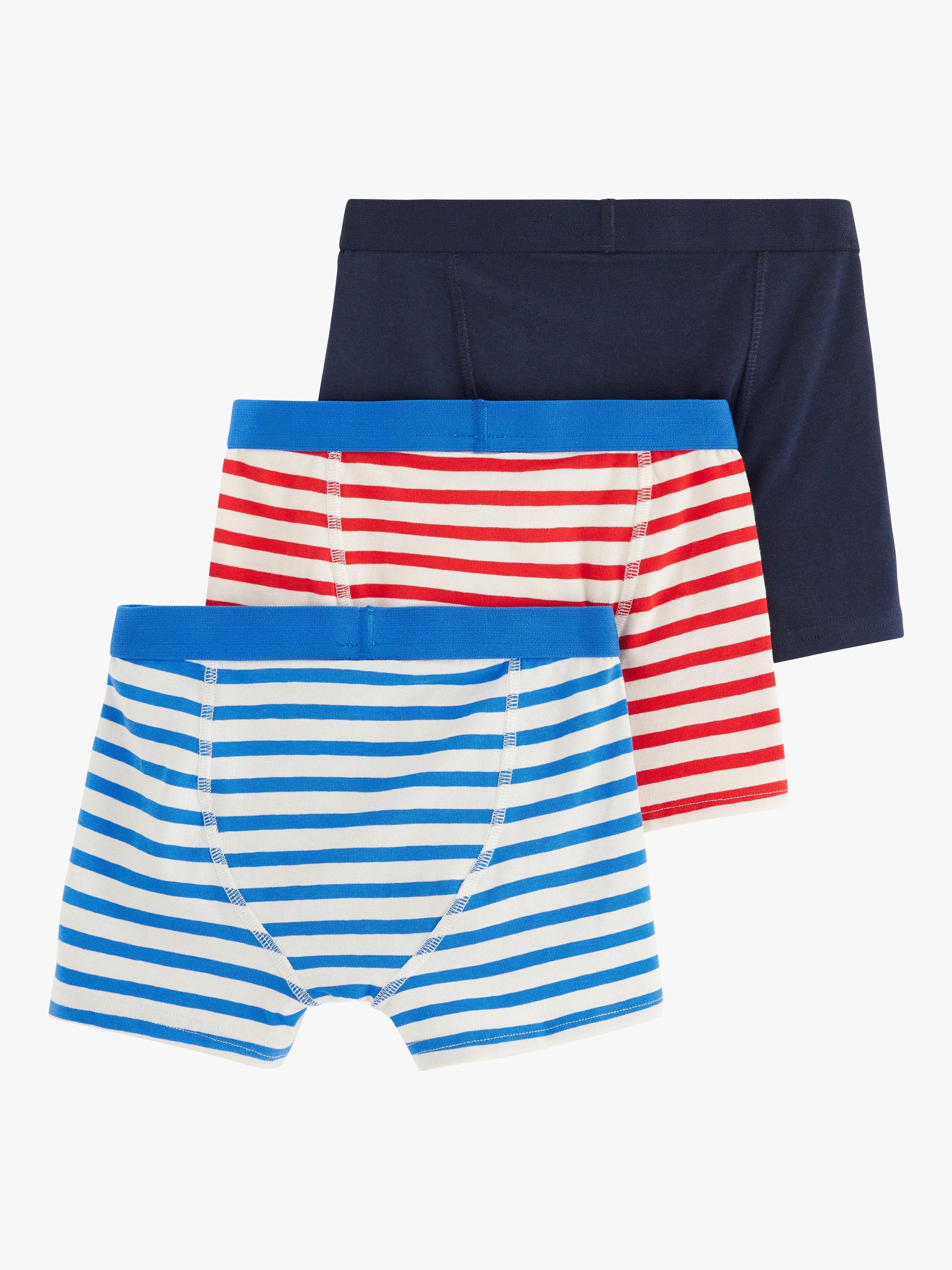 Product image 2 of 3, which shows Lindex Kids' Striped Boxers, Pack of 3, Red/Blue/White, 6-8 years