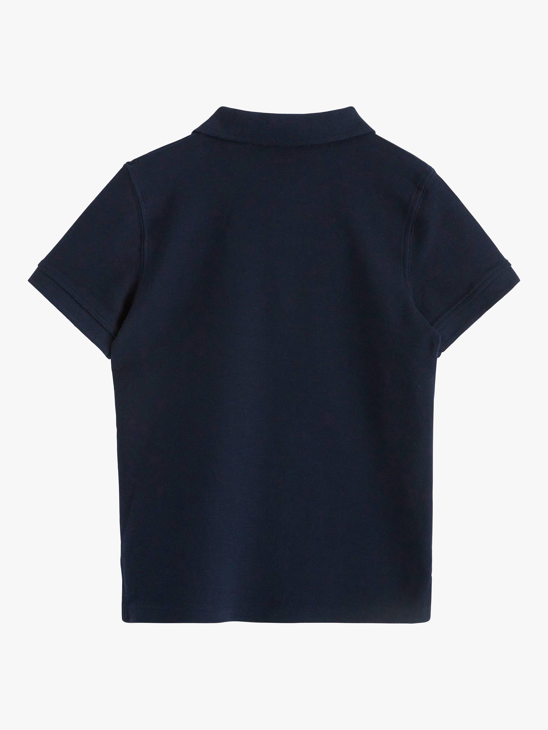 Product image 4 of 4, which shows Lindex Kids' Organic Cotton Short Sleeve Polo Shirt, Dark Navy, 2-4 years