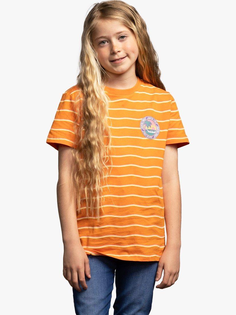 Santa Cruz Kids' Paradise Short Sleeve Stripe T-Shirt, Apricot
