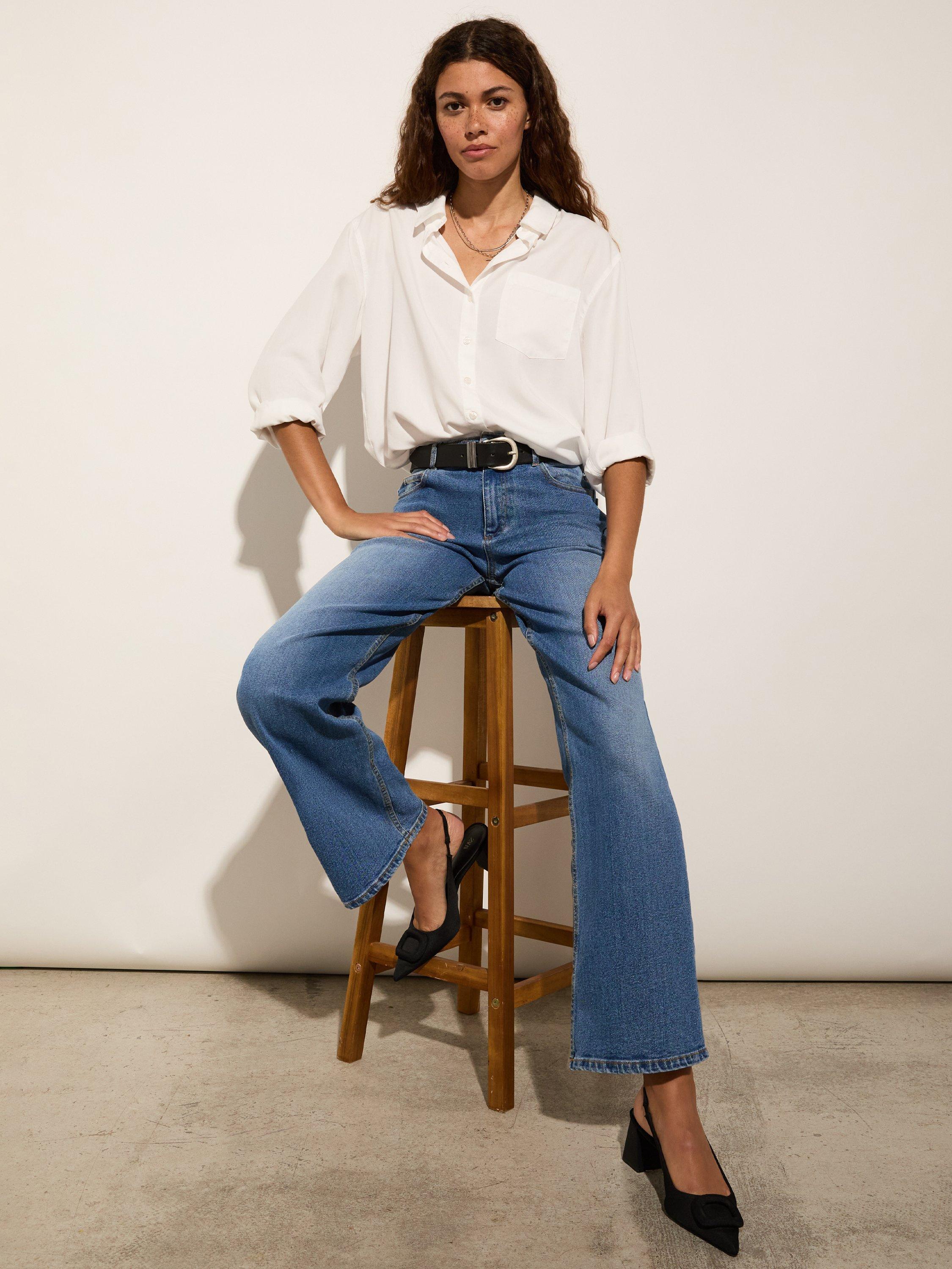 Product image 5 of 7, which shows Baukjen Slouch Jeans, Mid Indigo, 10