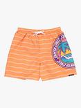 Santa Cruz Kids' Paradise Stripe Swim Shorts, Apricot