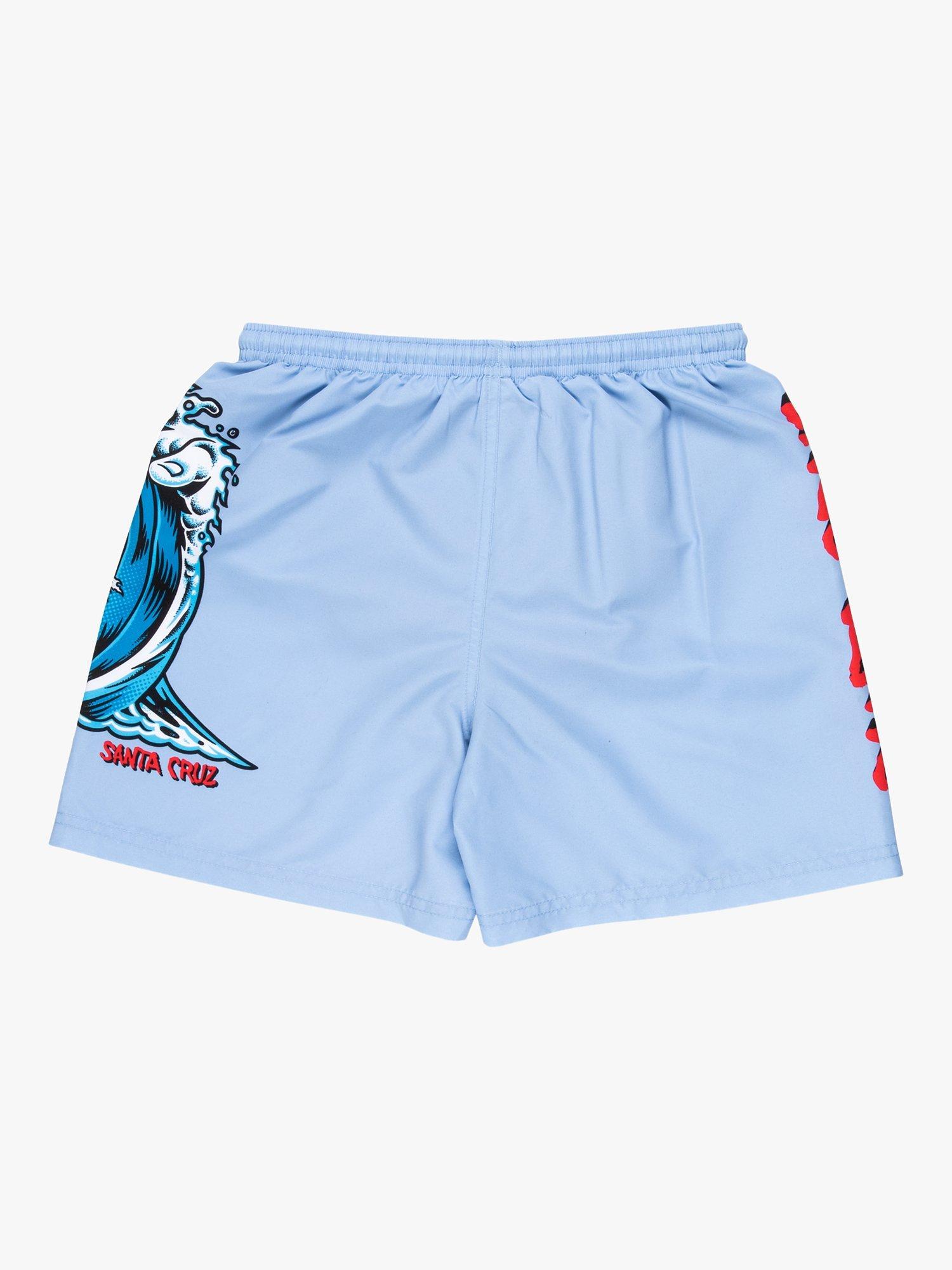 Santa Cruz Kids' Wave Swim Shorts, Sky, 6-8 years