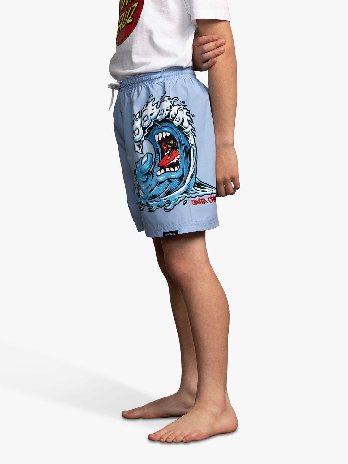 Santa Cruz Kids' Wave Swim Shorts, Sky, 6-8 years