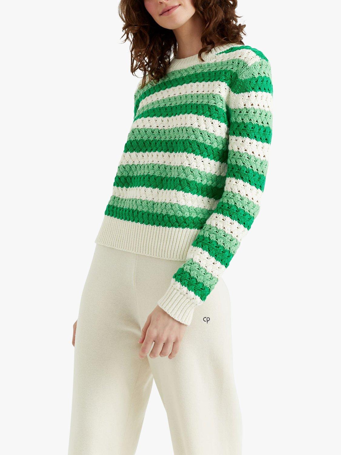 Chinti & Parker Crochet Stripe Jumper