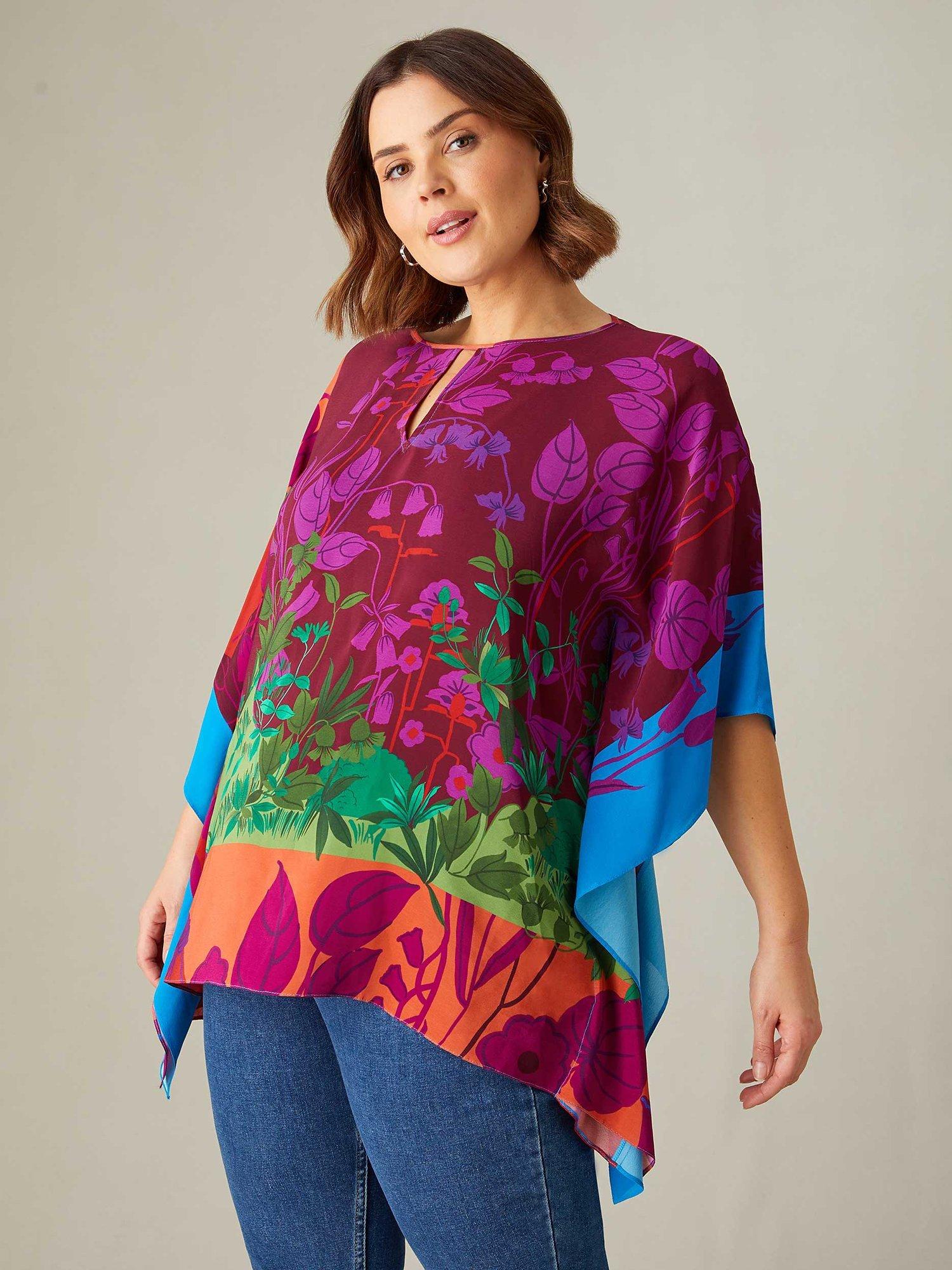 Live Unlimited Curve Scarf Print Kaftan, Multi