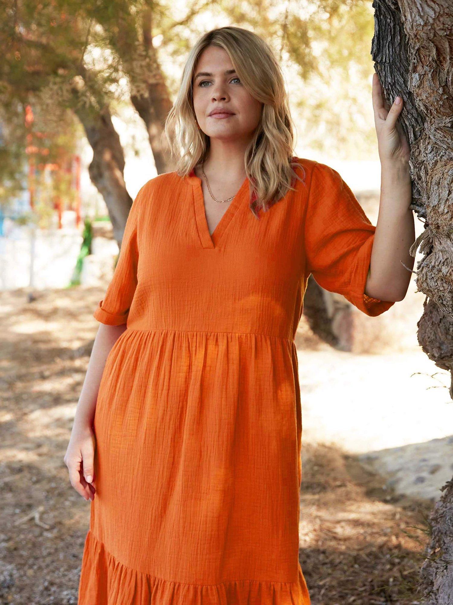 John lewis orange dress sales