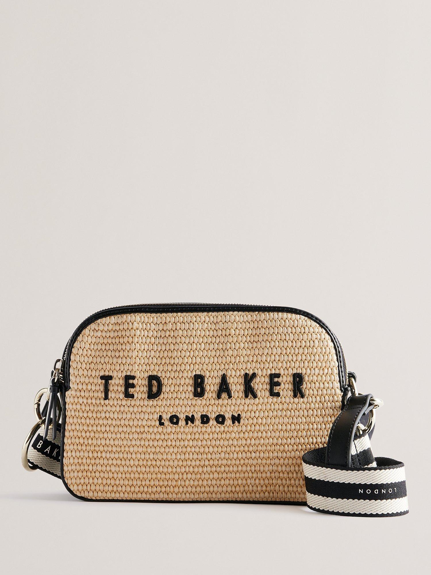 Ted Baker Stelio Branded Webbing Faux Raffia Camera Bag