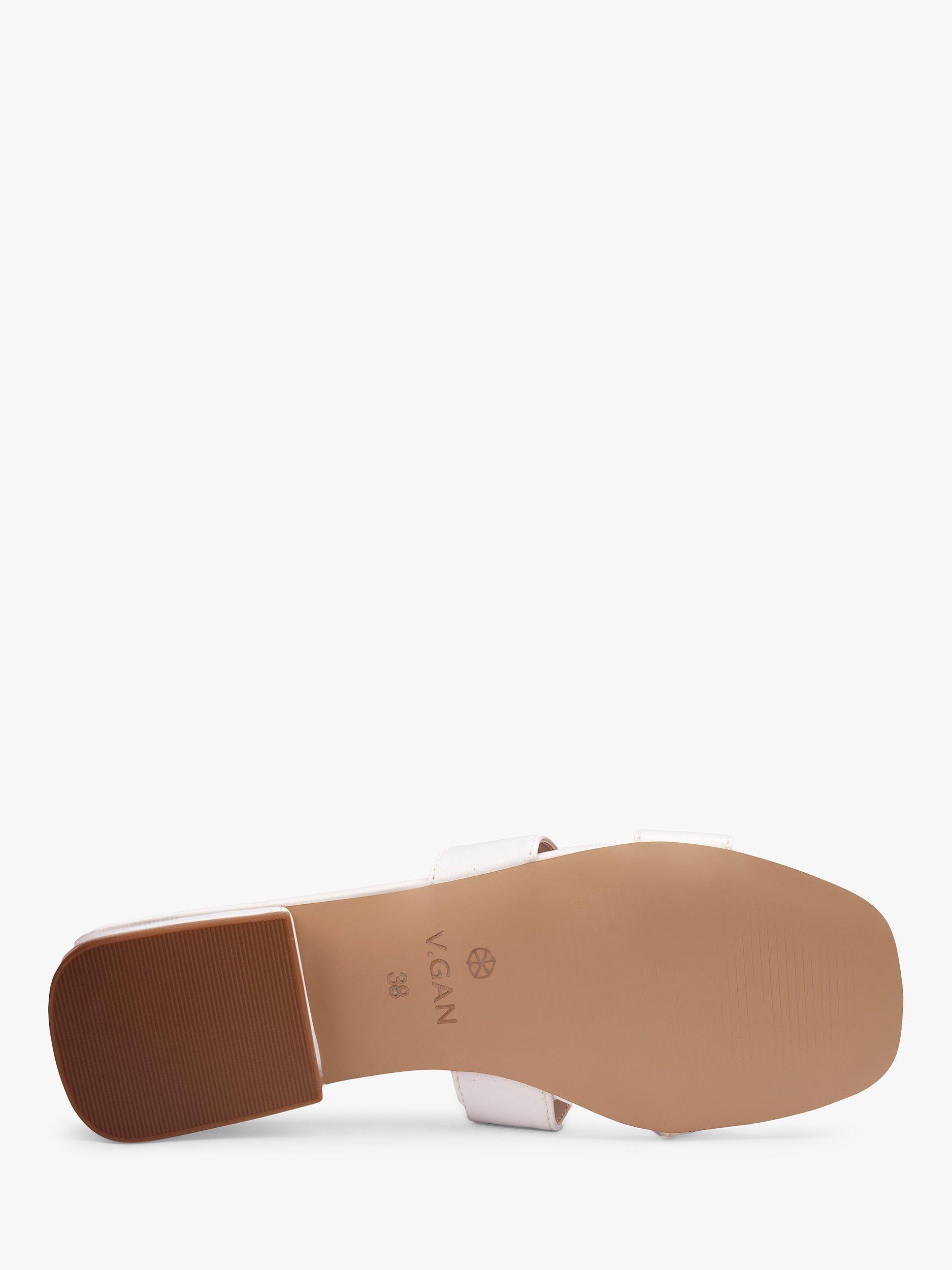 Product image 3 of 4, which shows V.GAN Vegan Bok Sandals, White, 3