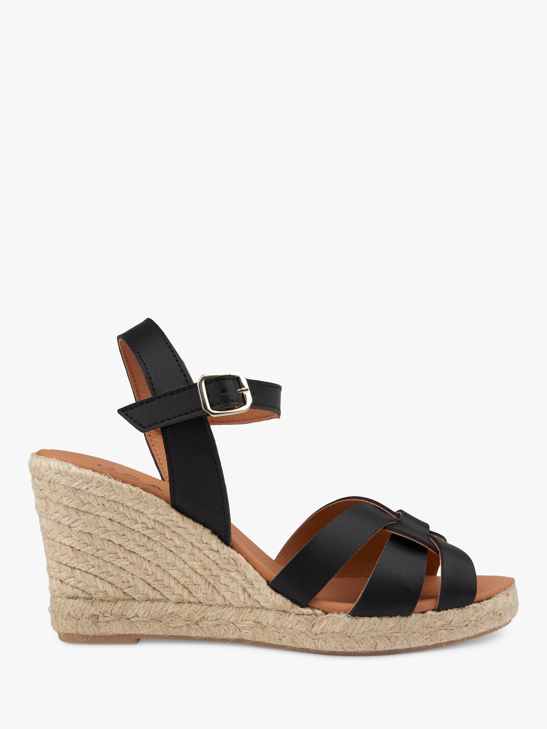 V.GAN Vegan Rhubarb Wedge Heel Sandals, Black