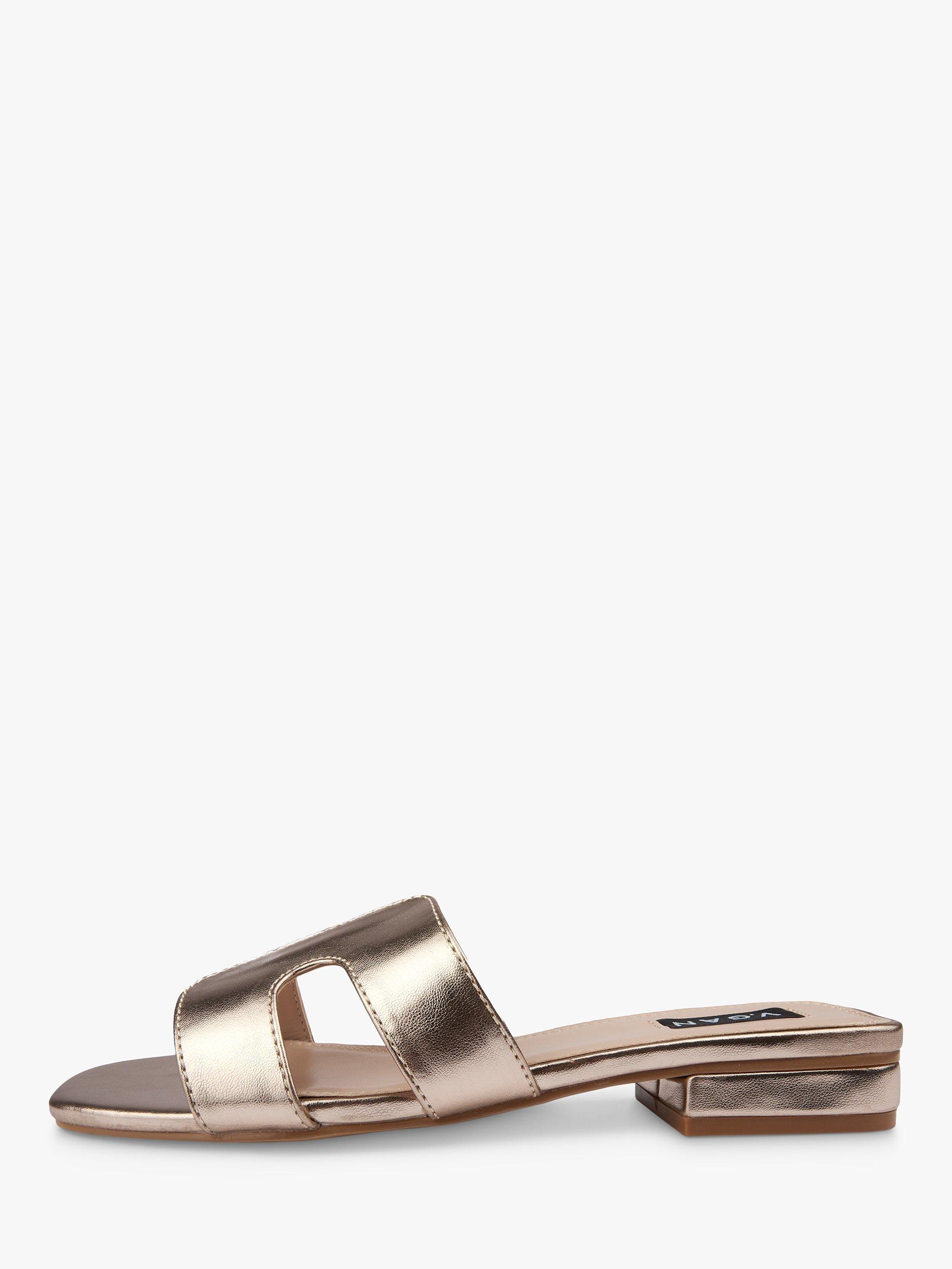 Product image 4 of 4, which shows V.GAN Vegan Bok Sandals, Gold, 3