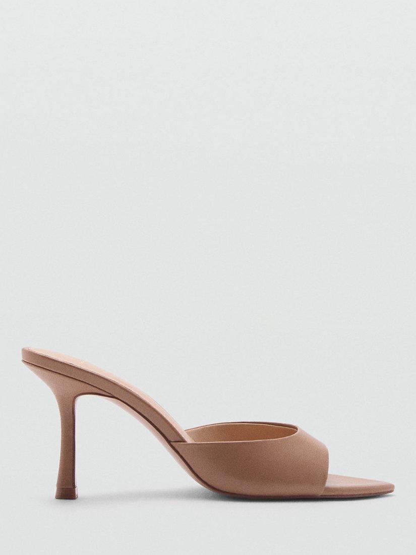 Mango Pepyn Patent Leather Heel Sandals, Pastel Pink, Pastel Pink