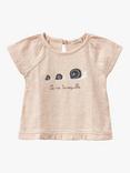 Benetton Baby Cotton Short Sleeve T-Shirt, Sand