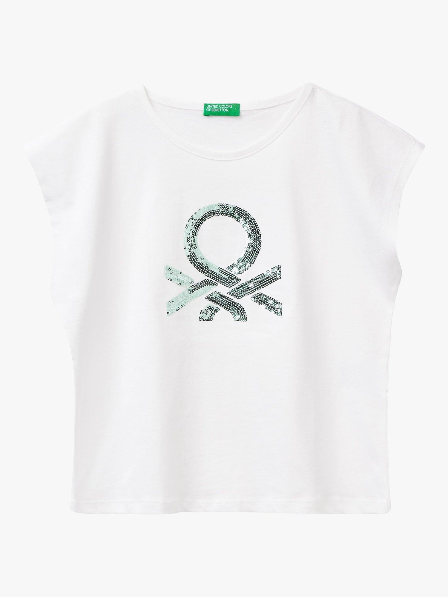 Benetton Cotton Short Sleeve T-Shirt, Optical White