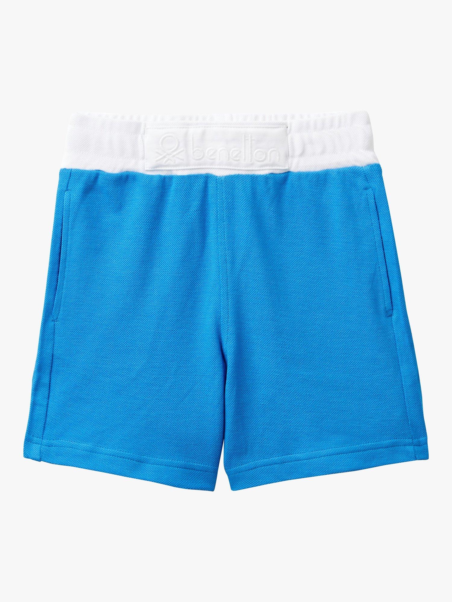 Benetton Kids' Cotton Pique Bermuda Shorts, Sky Blue