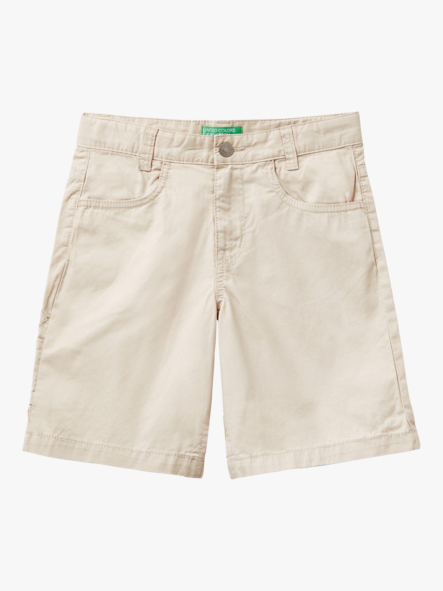 Benetton Kids' Gaberdine Bermuda Shorts, Beige