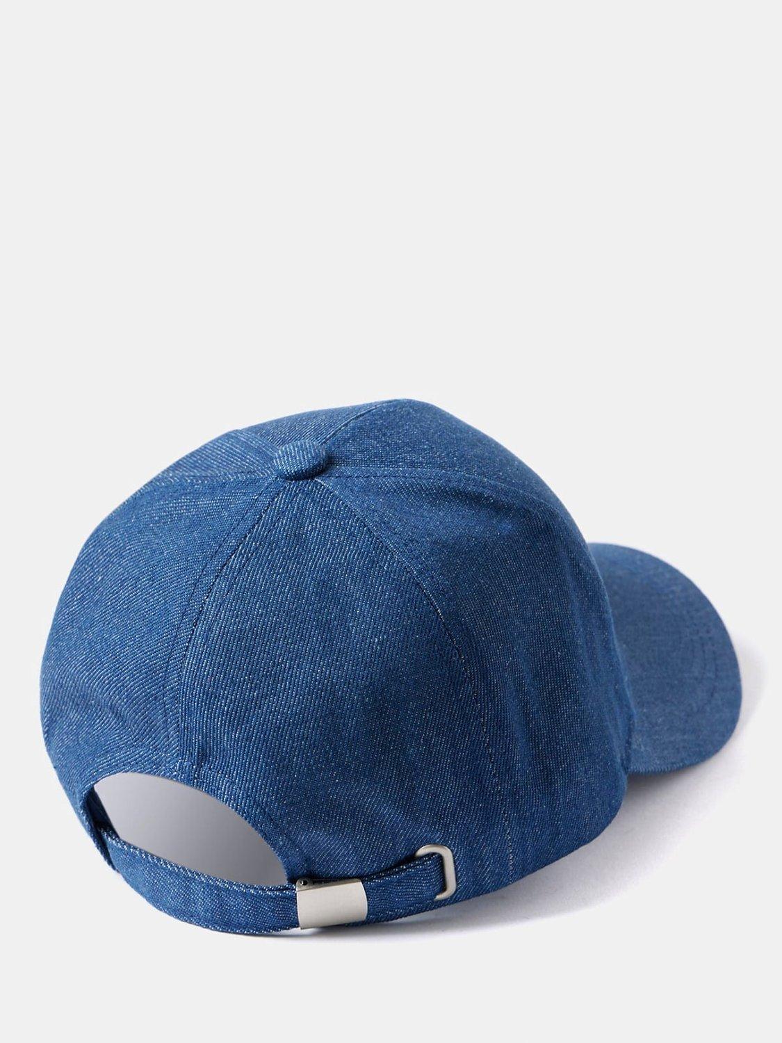 Mint Velvet Paris Slogan Baseball Cap, Blue