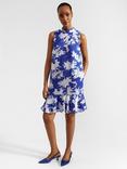 Hobbs Madeline Dress, Blue Ivory