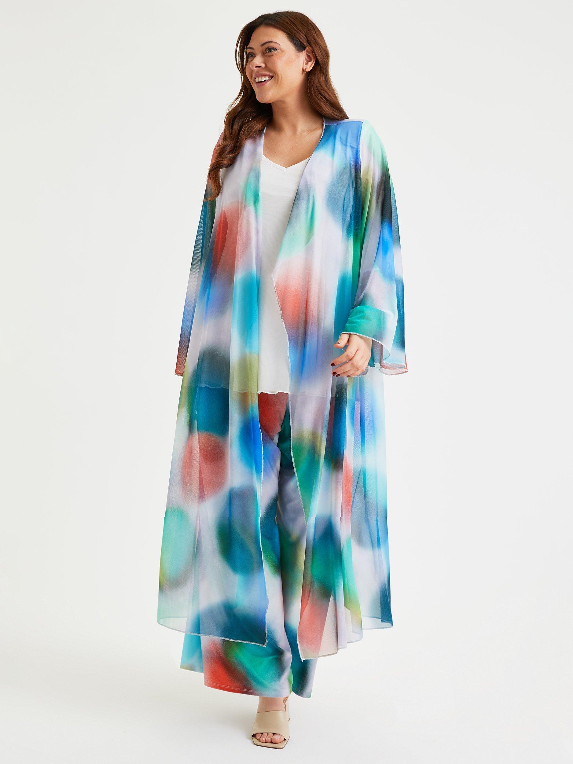 Scarlett & Jo Summer Circles Cardigan, Ivory/Multi