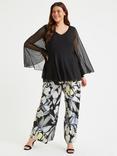 Scarlett & Jo Floral Print Wide Leg Trousers, Multi